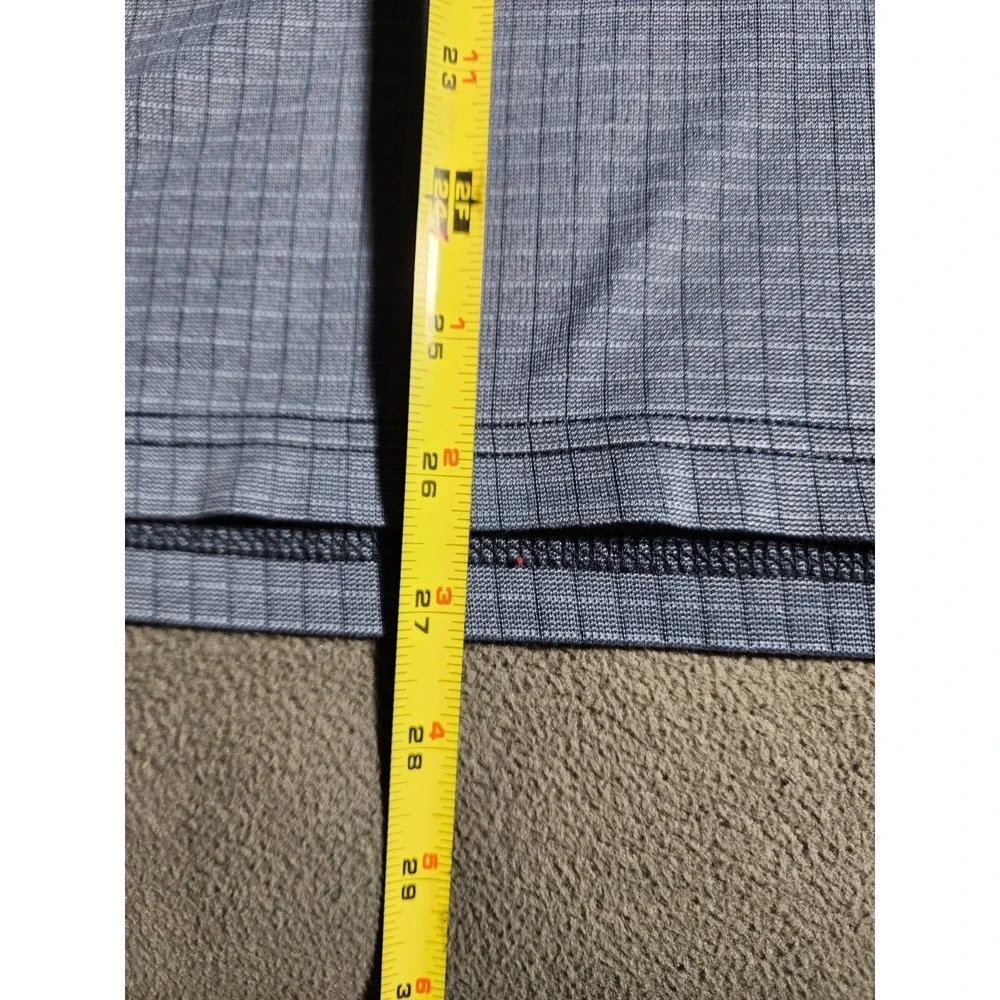 Haggar Polo Shirt Men XL Blue Collared Long Sleeve Quarter Buttons